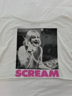 Scream cropped oversized tee